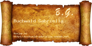 Buchwald Gabriella névjegykártya